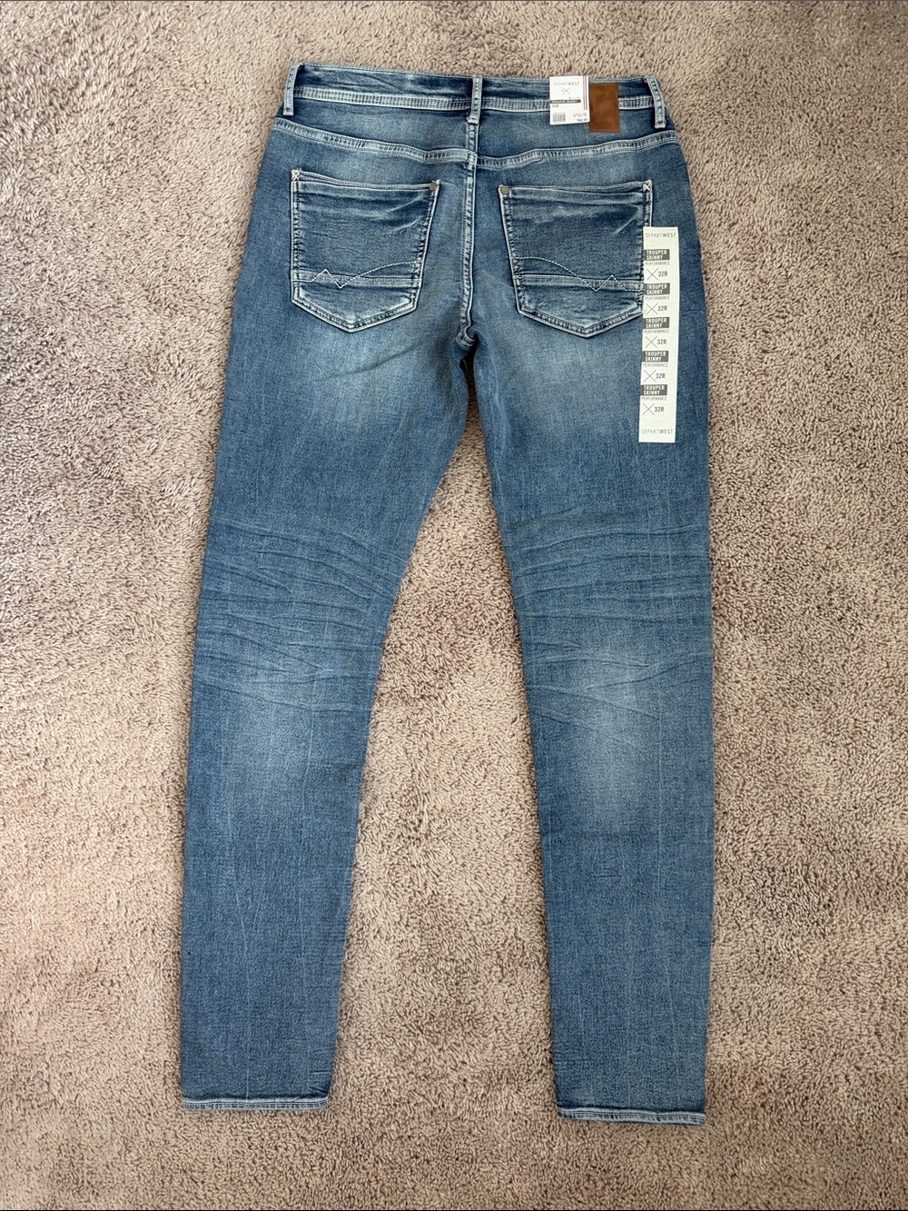Slim Skinny Men’s Jeans in Faded Blue Denim